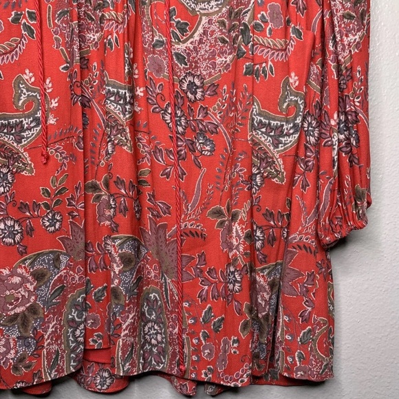 Free People Womens Large Rain or Shine Printed Dress Poppy Combo Floral Pockets - Picture 7 of 12